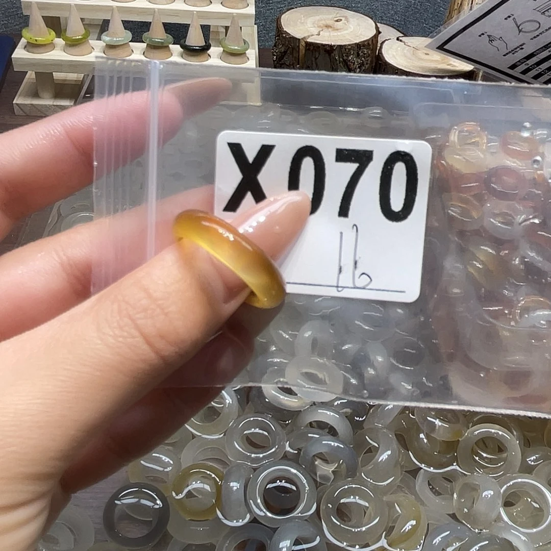 玛瑙/玉髓未镶嵌戒指070