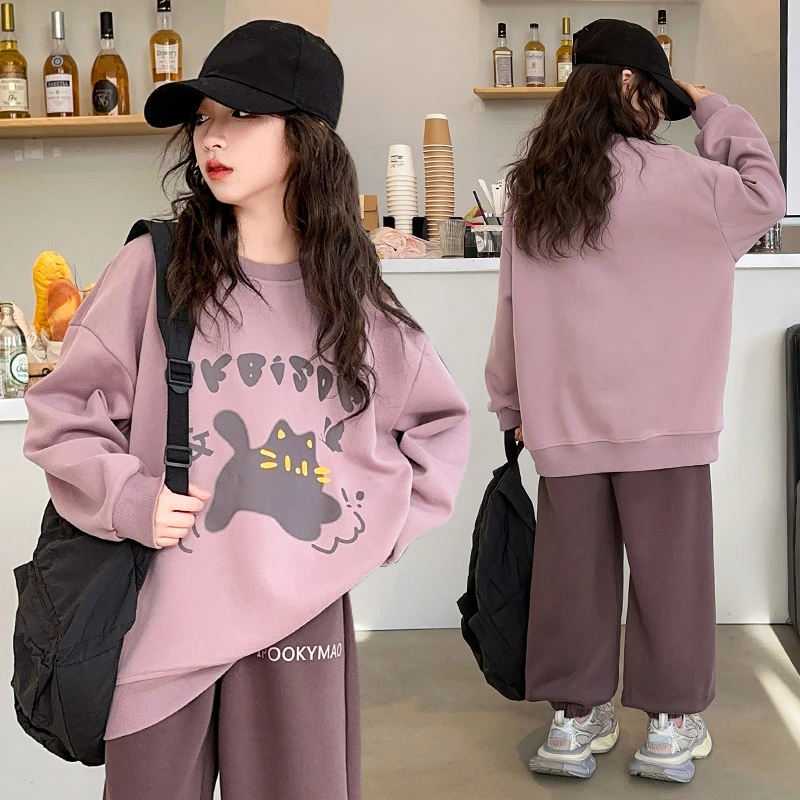 女童春秋套装2025新款时髦洋气韩版休闲装女孩春装网红儿童两件套