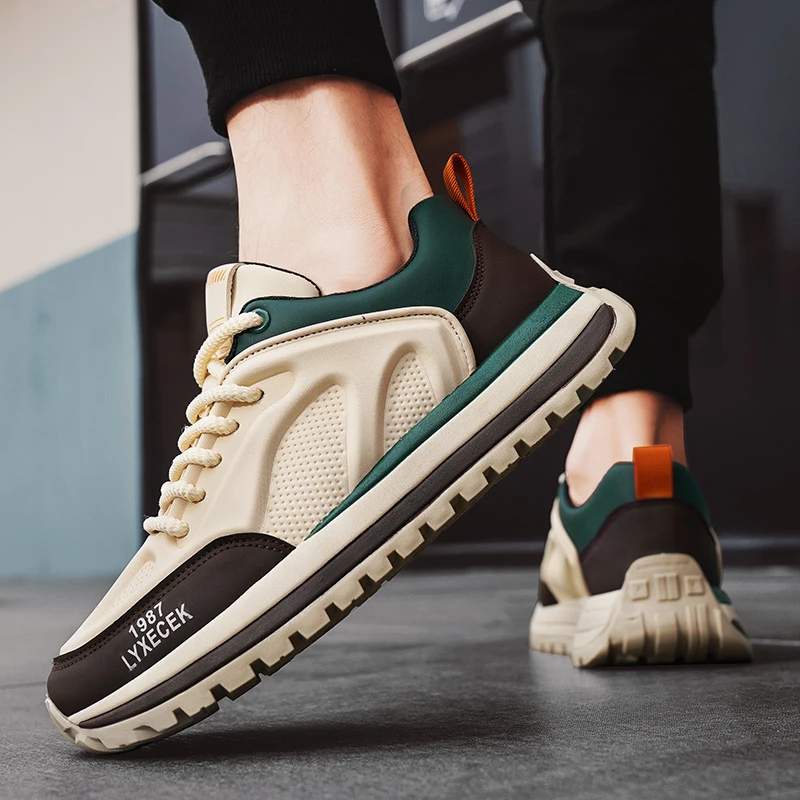 休闲鞋新款复古潮流增高男鞋运动鞋子秋冬新款青少年厚底低帮潮鞋