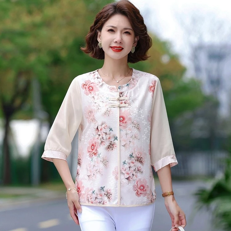 潮流风短袖薄款衬衫时尚休闲女装