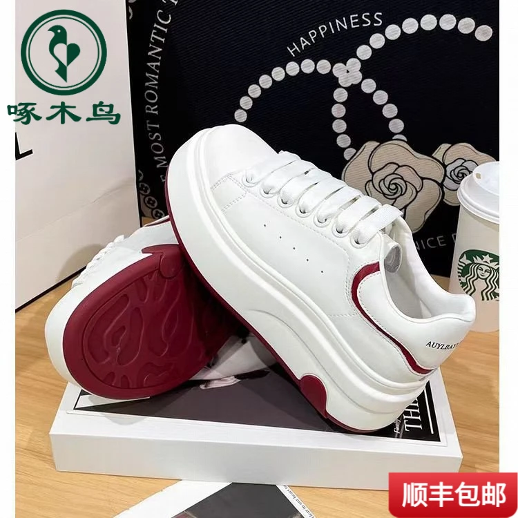 啄木鸟增高2025新款休闲春板鞋运动鞋百搭厚底