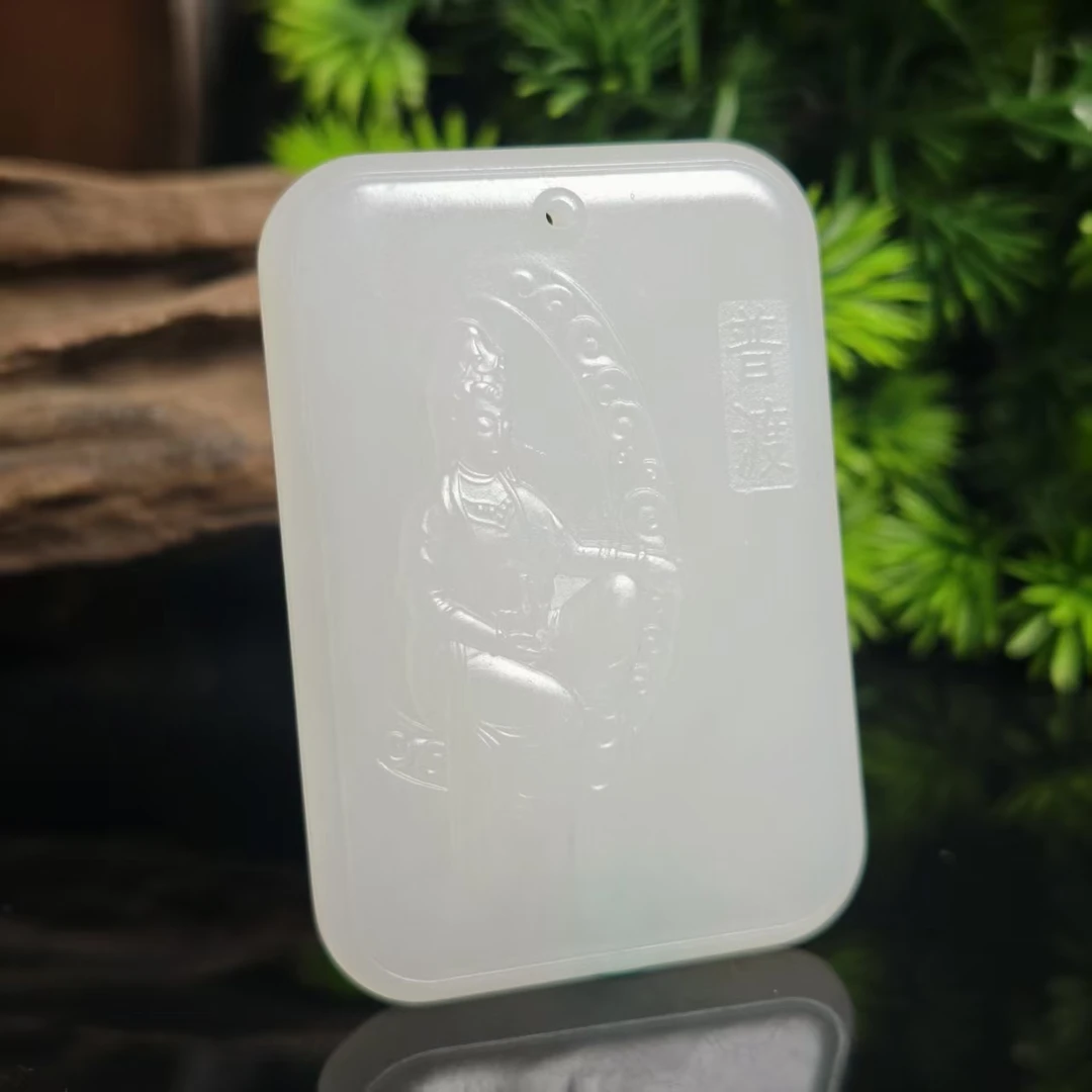 lot6122 悟道 和田玉白玉 53.2*37.5*6.9mm 29.7g