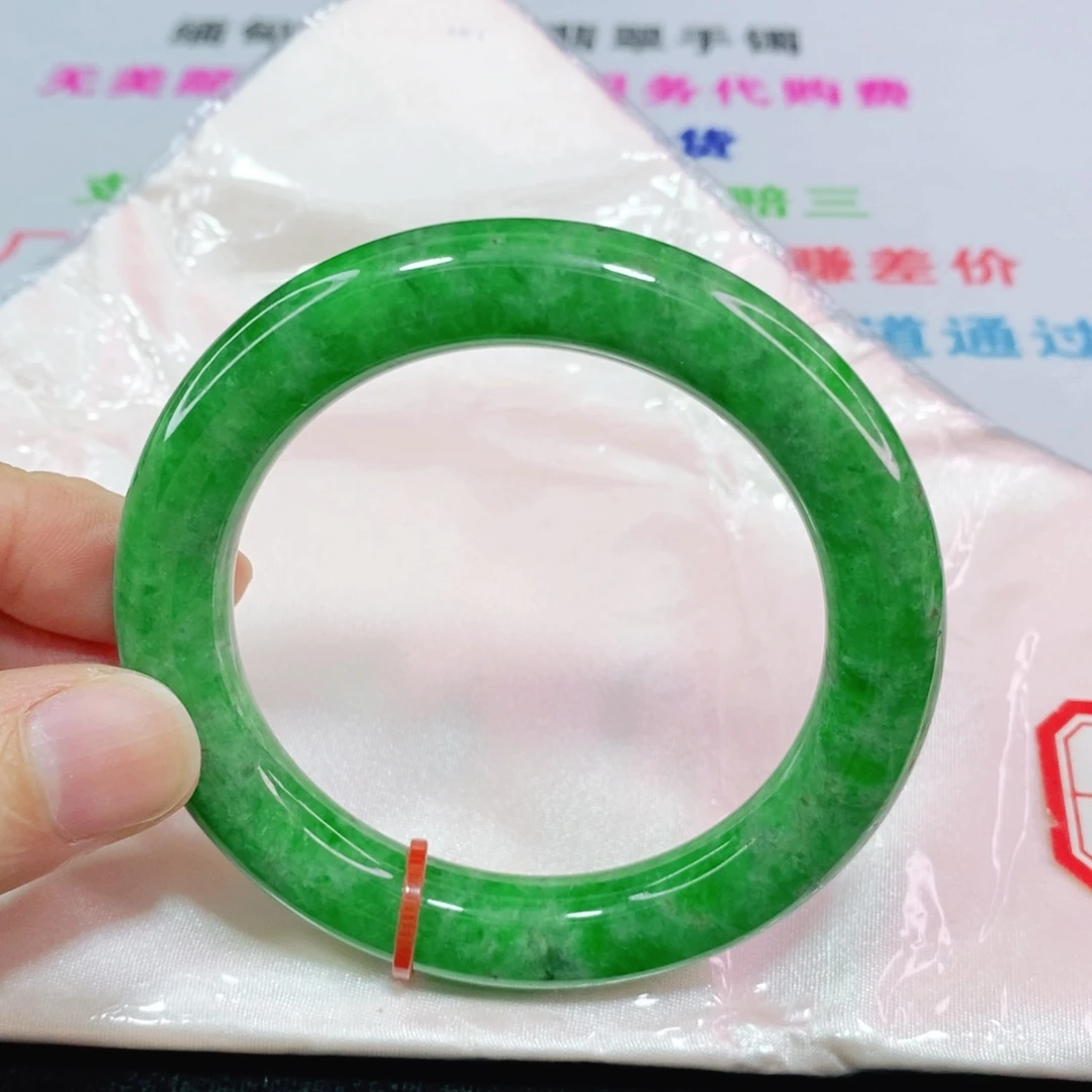 未镶嵌手镯翡翠55圈口圆条-货头