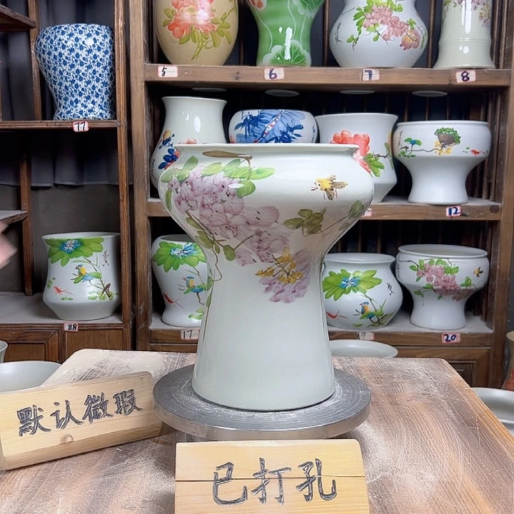 摆件火炬紫藤款陶瓷陶瓷