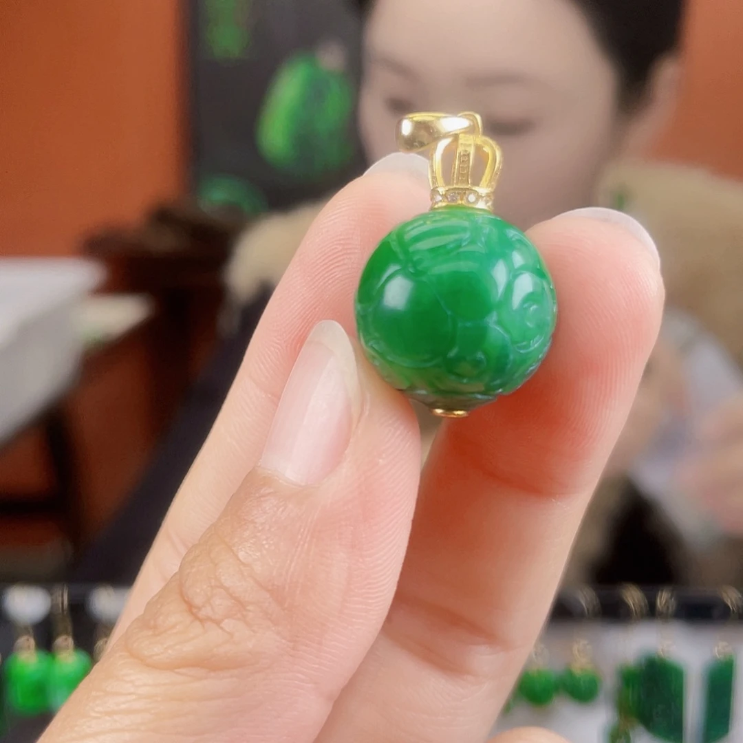 翡翠未镶嵌耳饰饰品