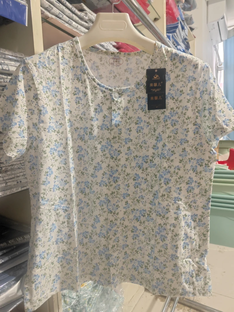 休闲风长裤碎花薄款中老年女装夏季衬衫舒适温婉风