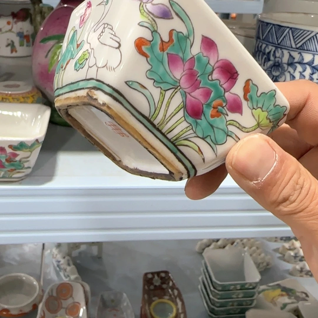瓷片摆件手绘瓷器处理了