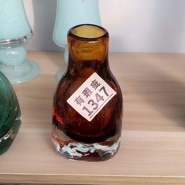 琉璃1347瑕疵花瓶摆件