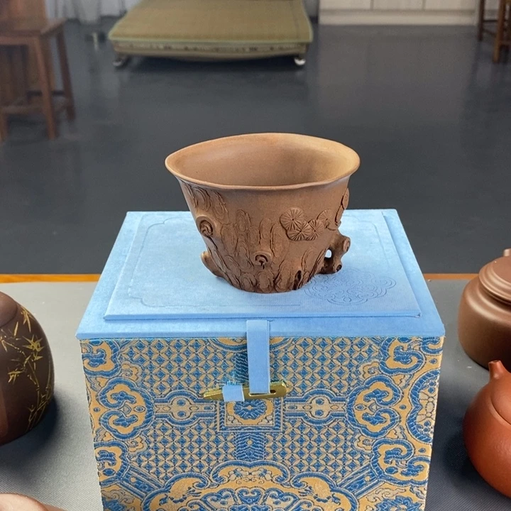 茶壶紫泥段泥花器杯