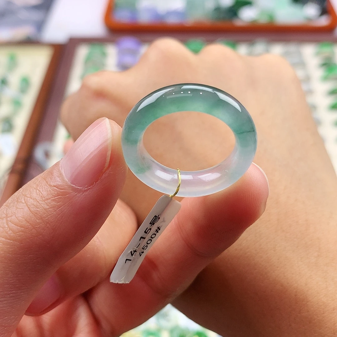 翡翠未镶嵌戒指14-15号