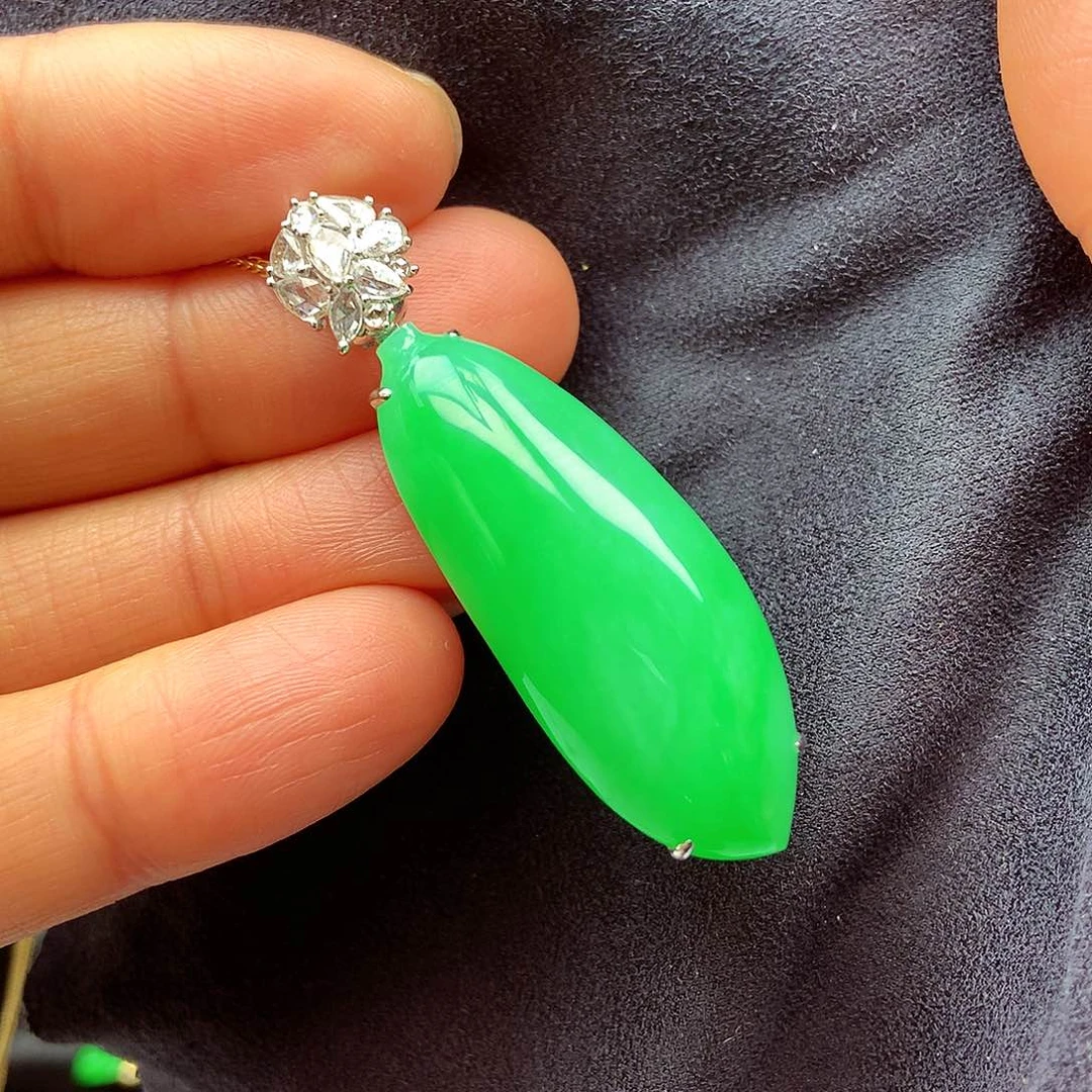 翡翠颈饰18K金镶嵌H*上新