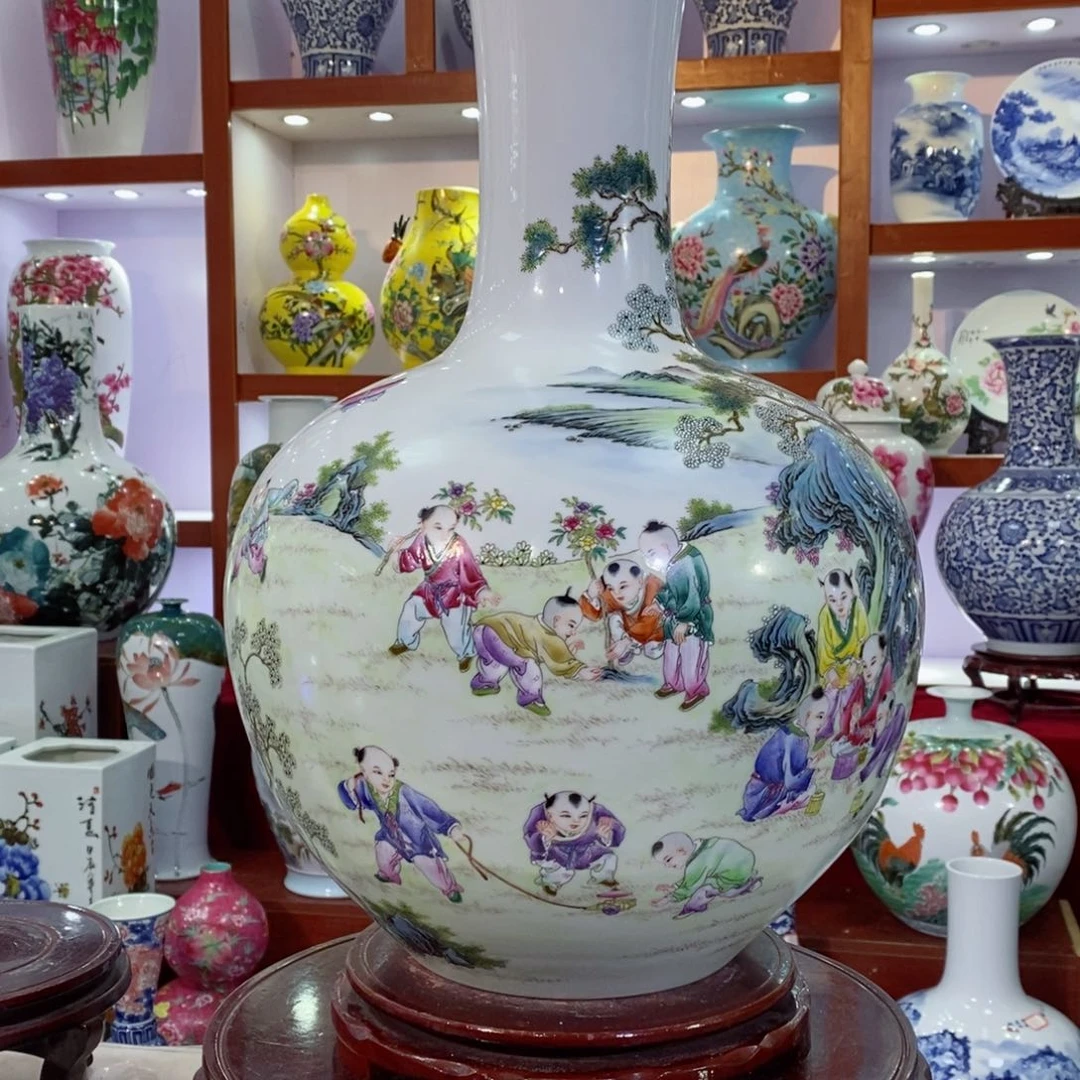 瓶高档珐琅彩大天球