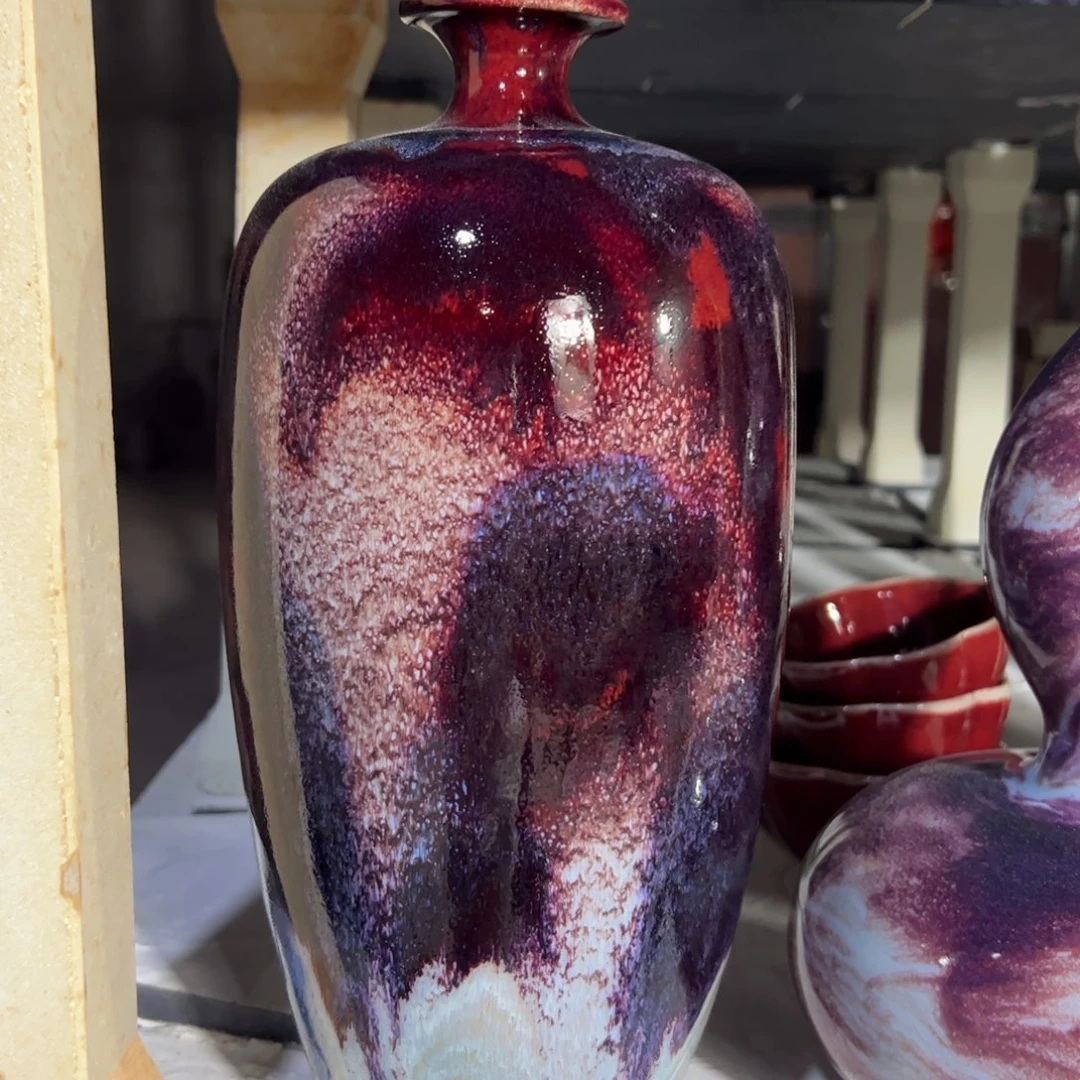 摆件宽****菜郑家钧窑摆件