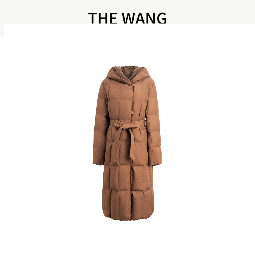 2025新款长款连帽鹅绒服 女士轻便保暖羽绒服EGKIAY209宽松