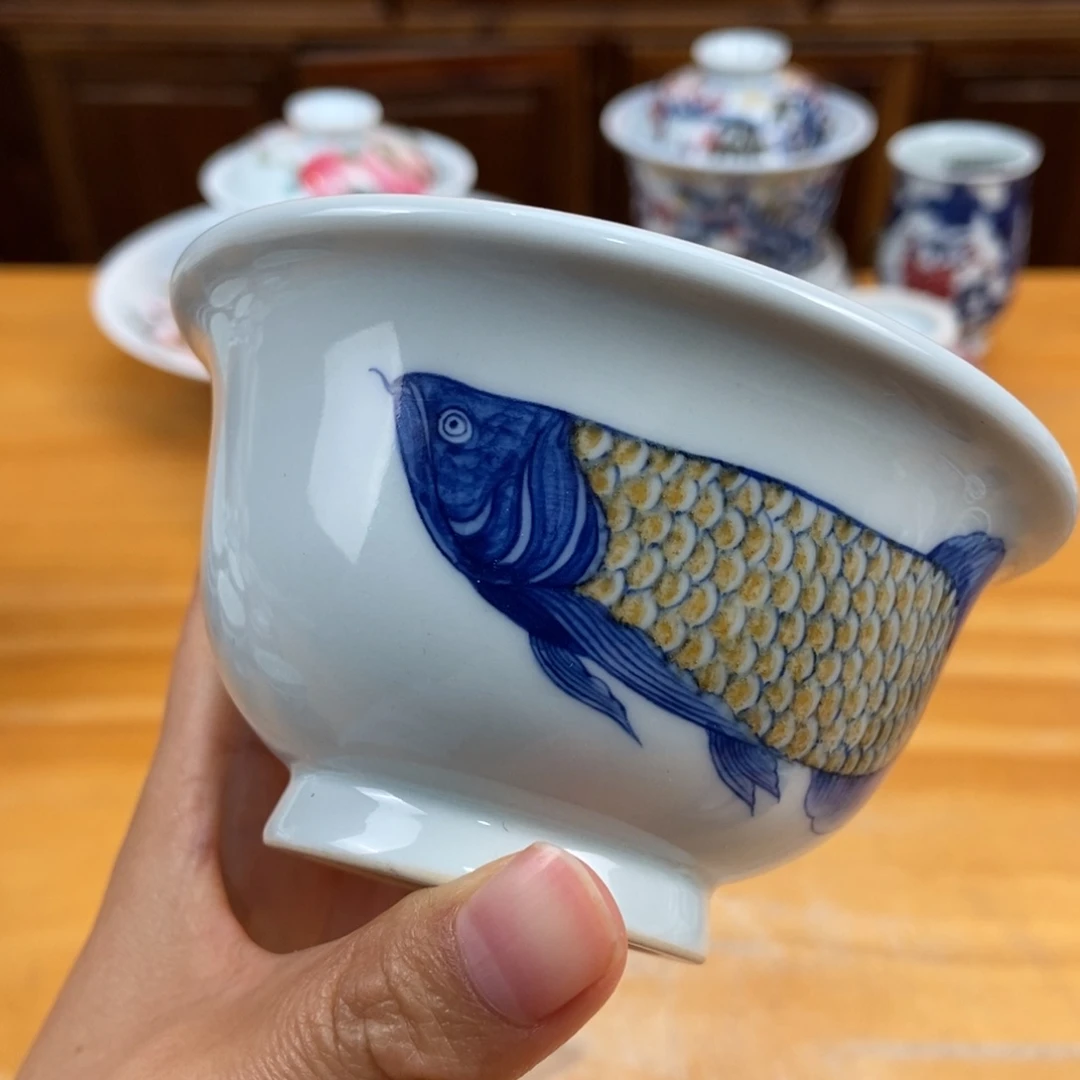 手绘现代茶具非古董