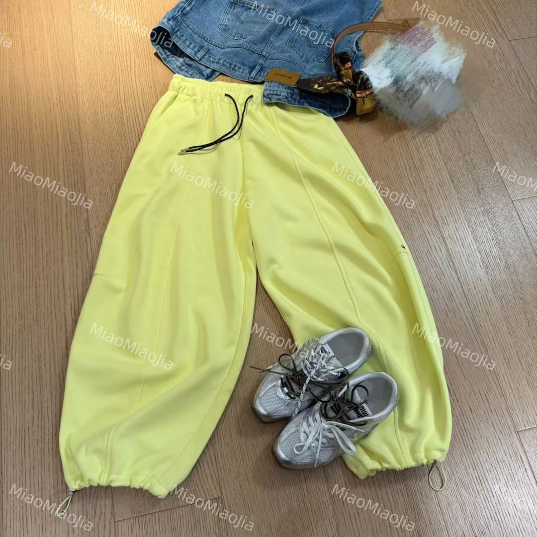 /苗苗家/『字母卫酷』宽松休闲百搭松紧腰束脚卫裤女显瘦2025年春