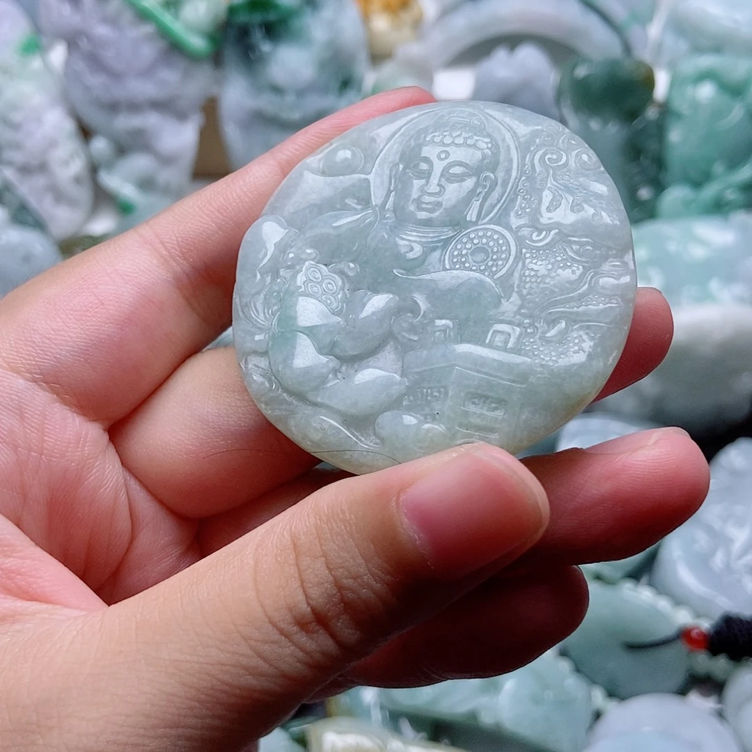 翡翠未镶嵌吊坠(不含链)1