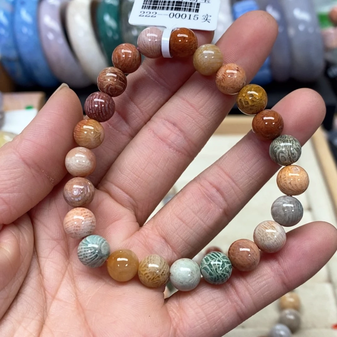 硅化珊瑚（珊瑚玉）手链未镶嵌204