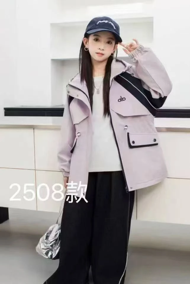 【实体品质】XT收腰连帽外套加绒加厚女中大童秋冬新款