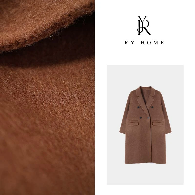 【容雨RYHOME】骆驼绒＋高定中长款绵羊毛大衣W1668