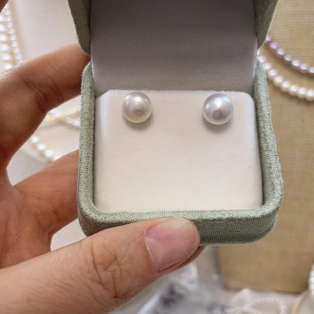 耳饰淡水珍珠银S925镶嵌