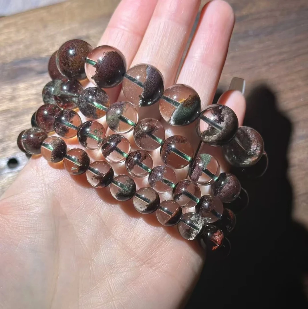 【晶彩甄选】天然红幽灵单圈手链 多样性发其一