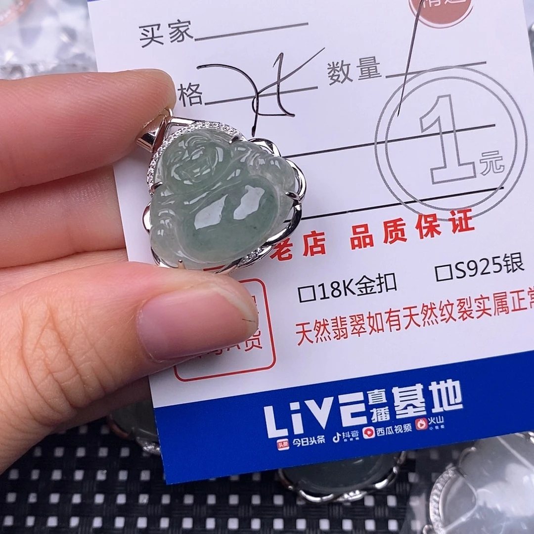 翡翠银S925镶嵌颈饰