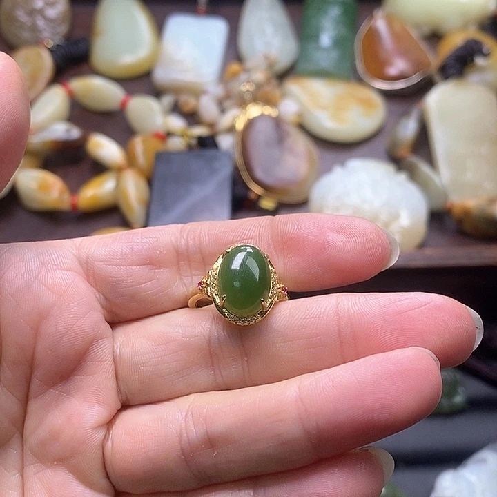 …***嗯和田玉未镶嵌戒指