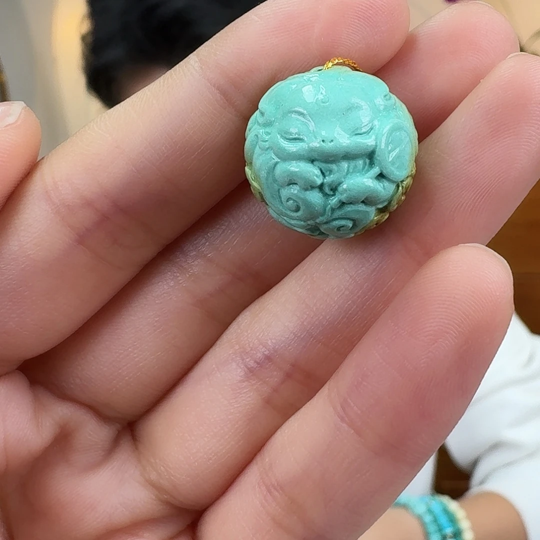 绿松石未镶嵌挂件17