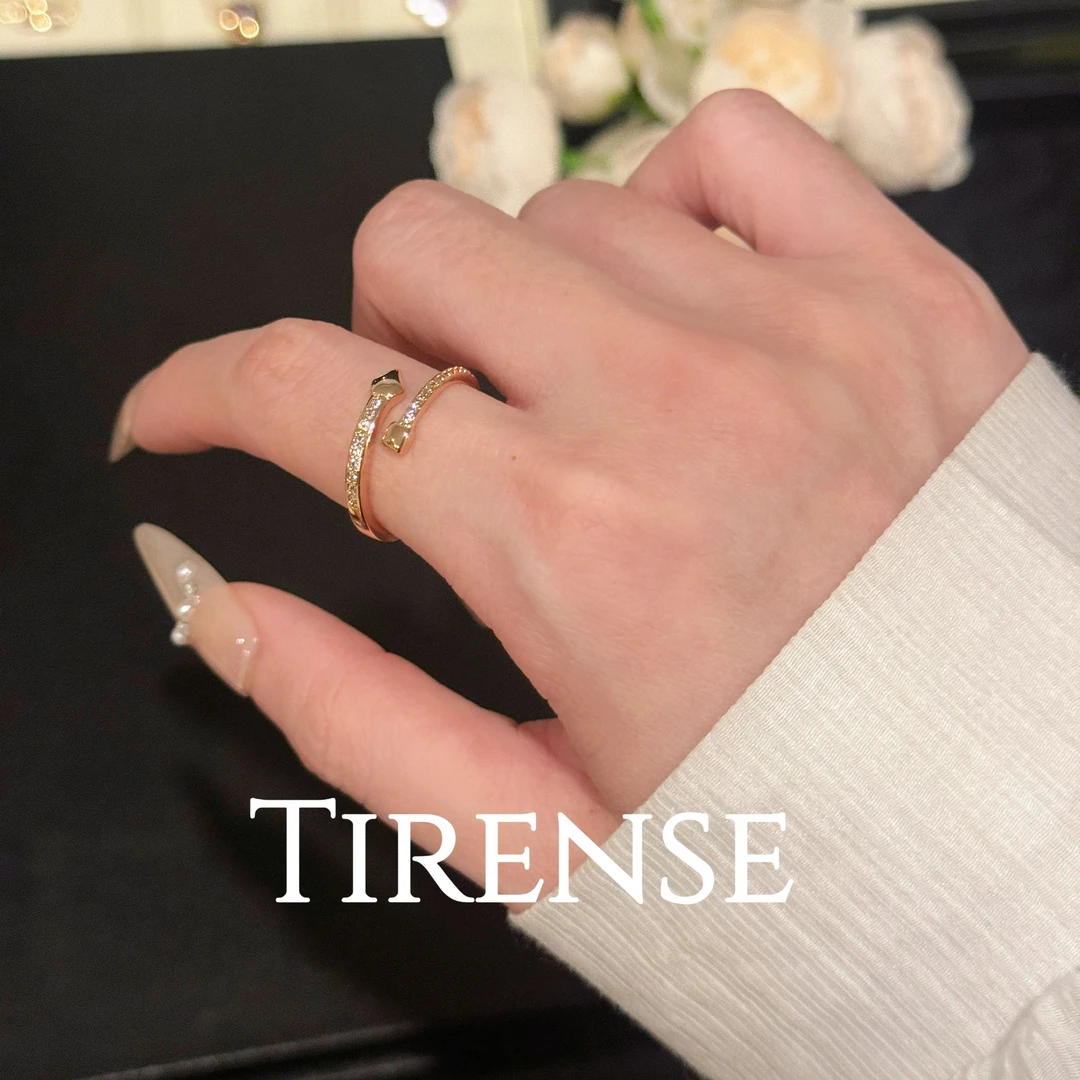 TIRENSE/狄伦斯 合金戒指 镀18K金 高定箭头轻奢时尚百搭气质戒指