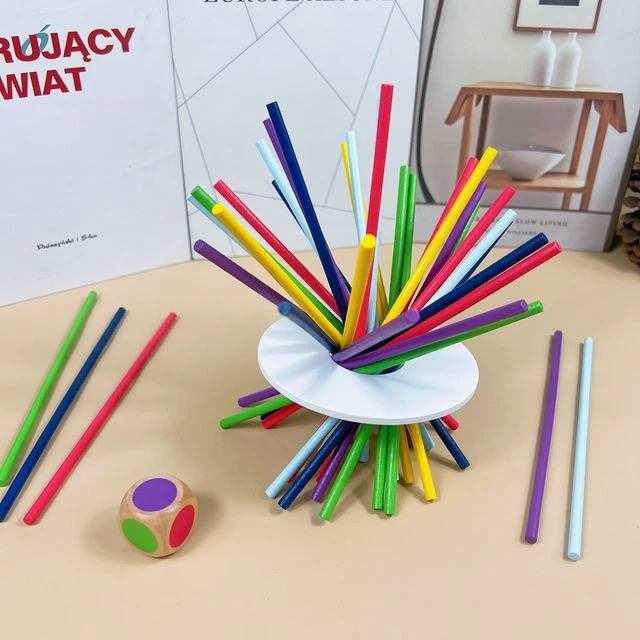 儿童平衡游戏棒3到6岁亲子互动木棍桌游幼儿园大班中班益智区玩具