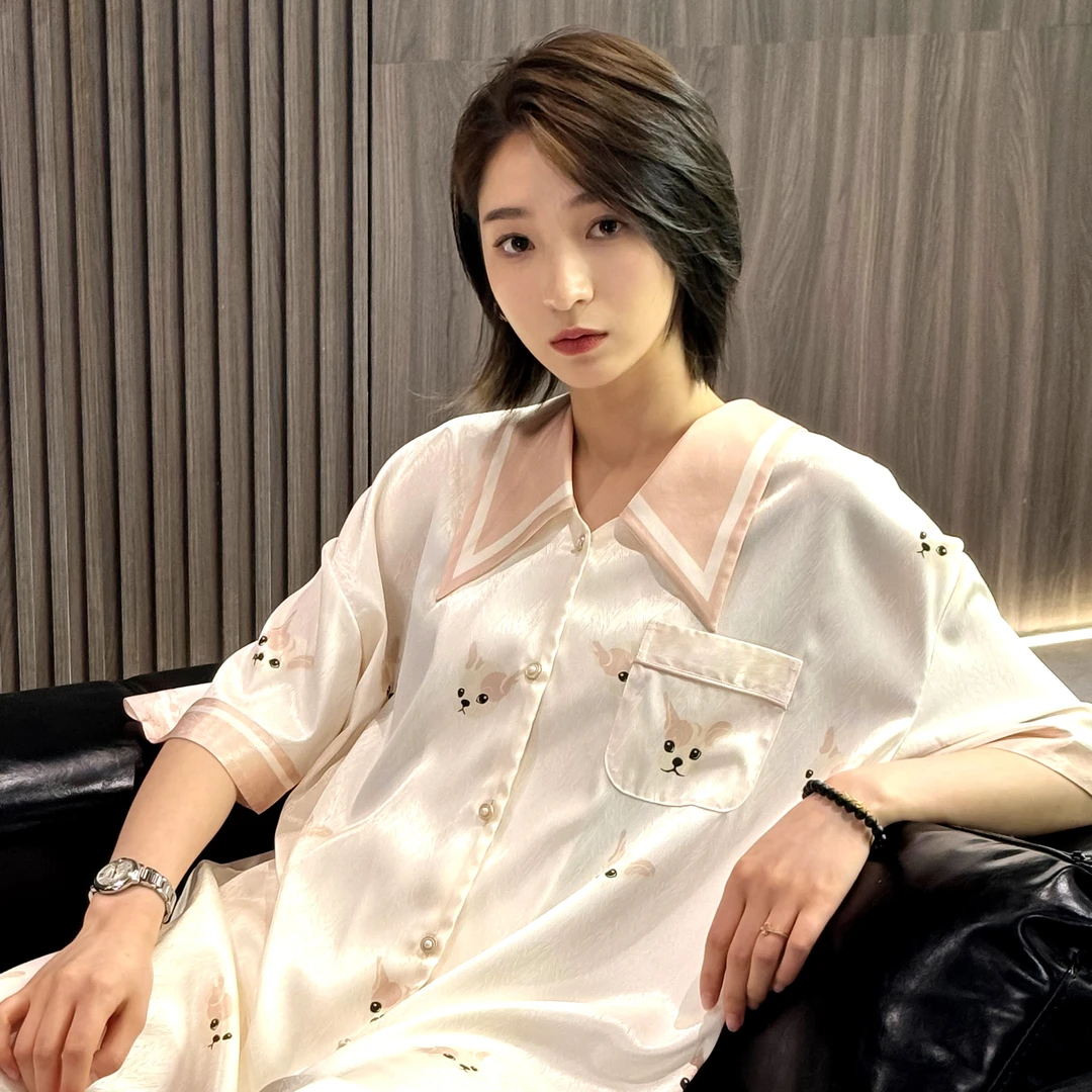 【2号  （208-236）136-138】高定系列家居服【短袖+长袖三件套】套装