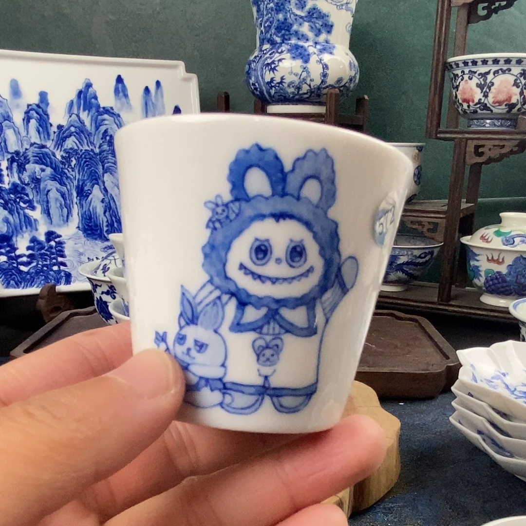 瓷片景德镇手绘青花茶器572