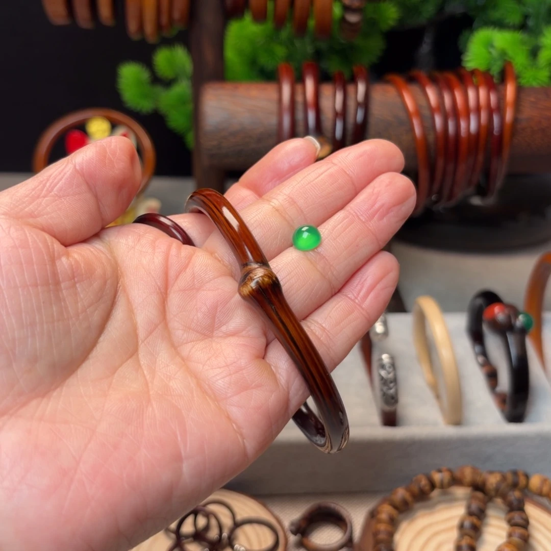 海***纳木质非金属黑藤手镯不退不换