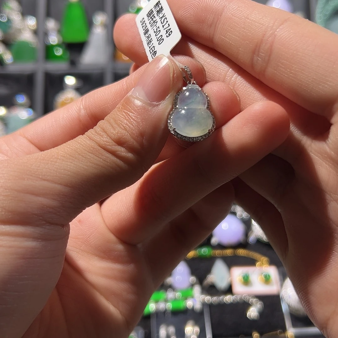 翡翠银S925镶嵌吊坠(不含链)