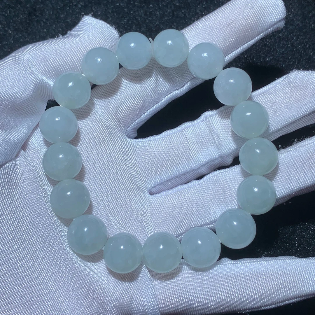 ZY-0419-5-15  天然缅甸翡翠A货   翡翠手串