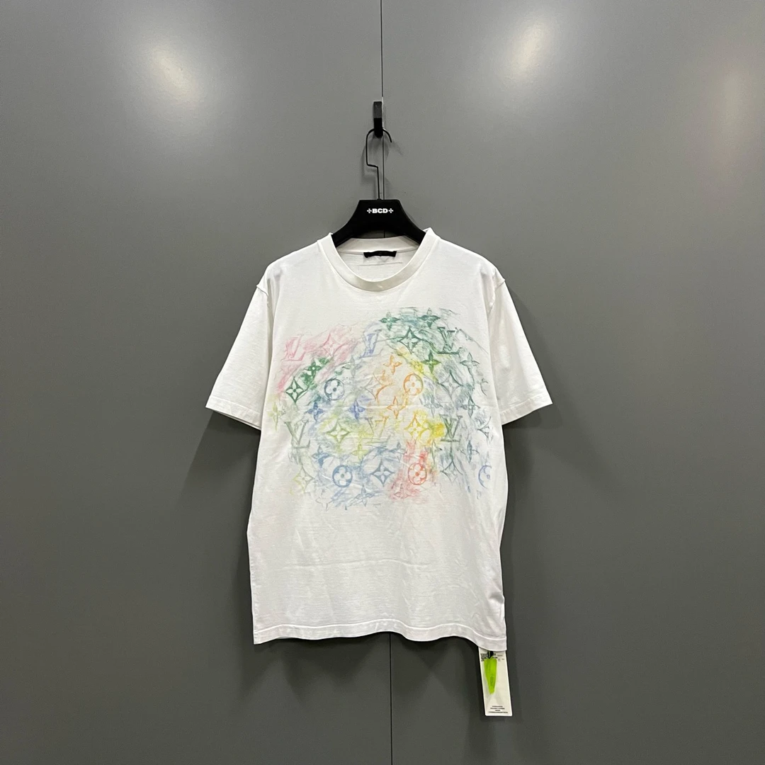 95新 LouisVuitton/路易威登 水墨扎染老花短袖 XXL码/污渍