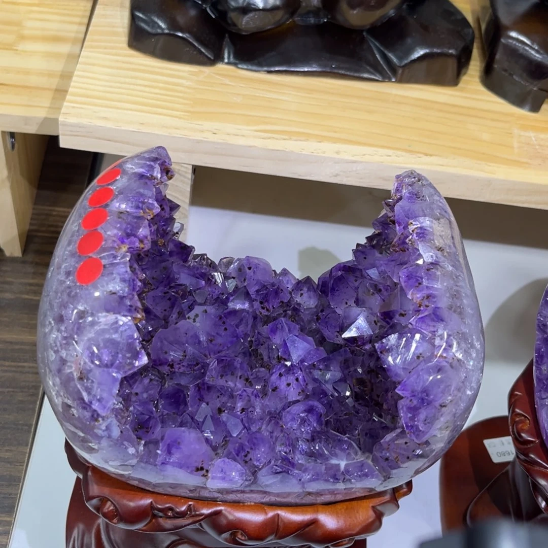 摆件紫晶未镶嵌水晶