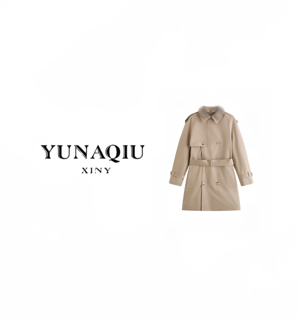 BAOFAHU-长袖中长款时尚秋季休闲时尚小熊风衣轻奢翻领春季-9936