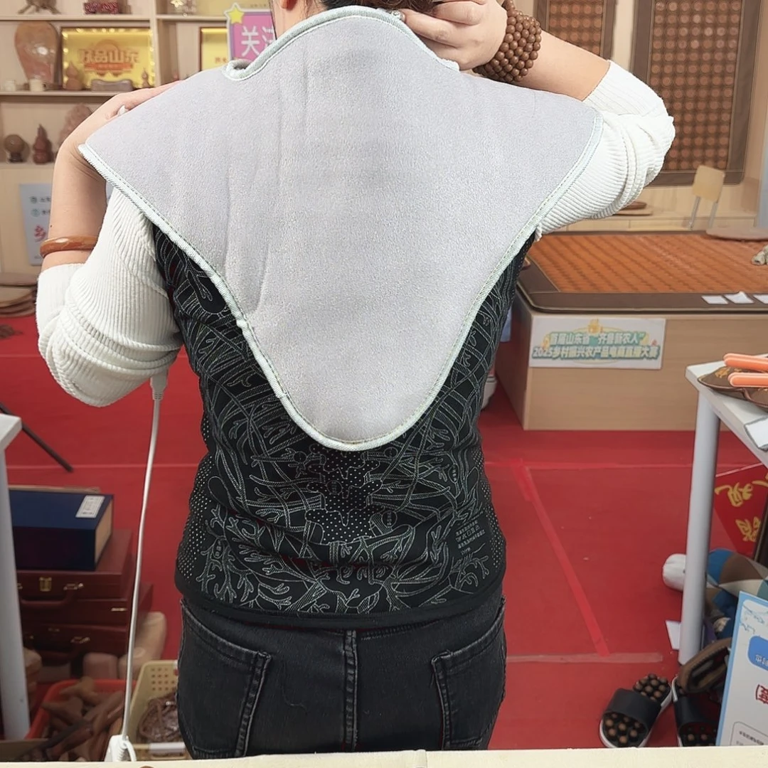 泗水砭石碎石加热护肩拉链款