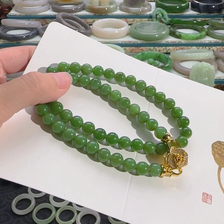 未镶嵌手镯和田玉碧玉项链