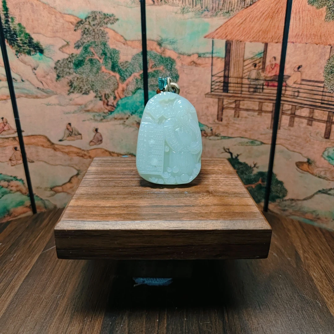 B和田玉财神吊坠0471