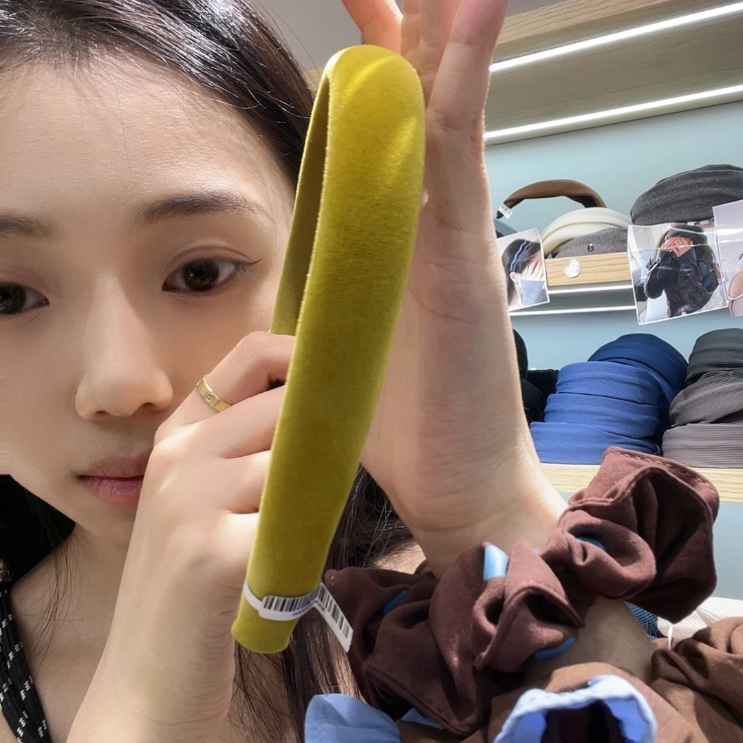 非金属皮质姜黄色细发箍