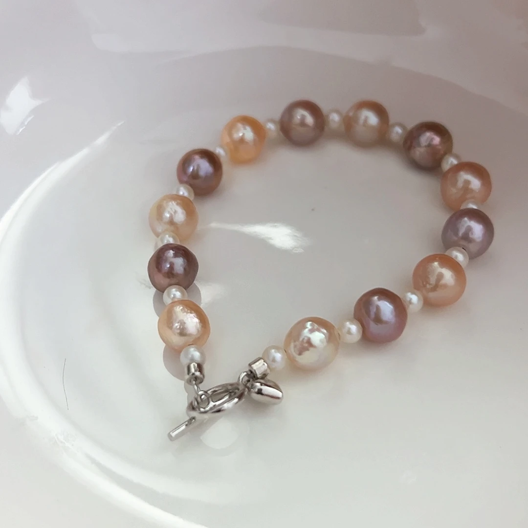 淡水珍珠手链银S925镶嵌
