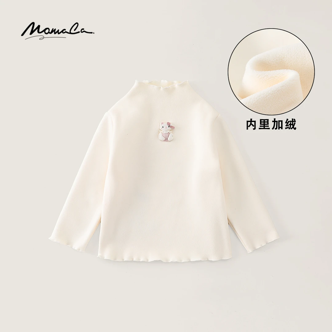【加绒加厚】MOMOCO冬季女童T恤可爱卡通玩偶保暖打底衫77830239031