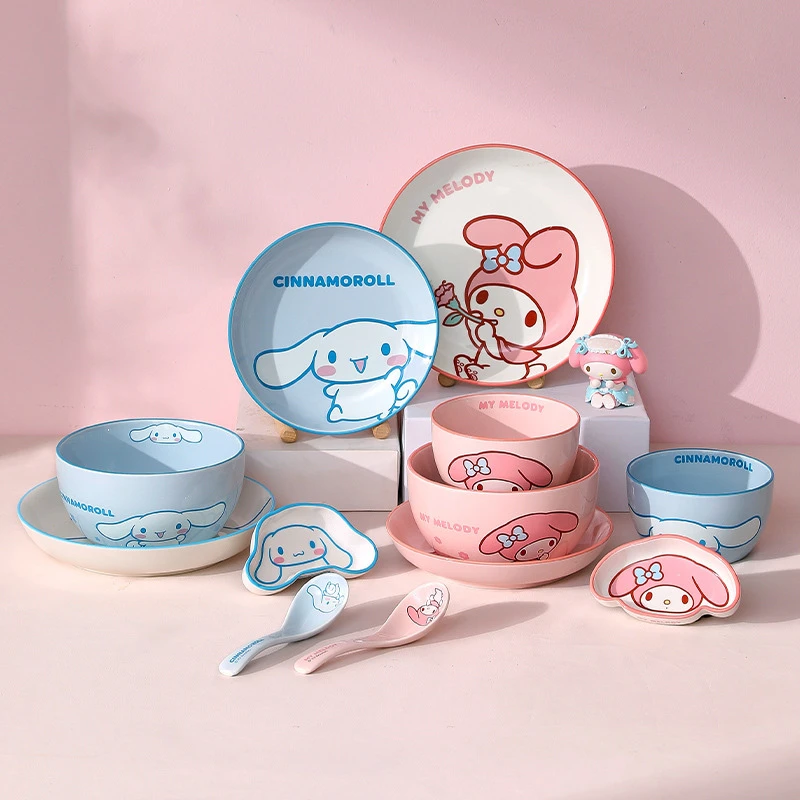 三丽鸥【碗盘餐具】情侣吃饭碗面碗汤碗2025新款全套家用礼物送人