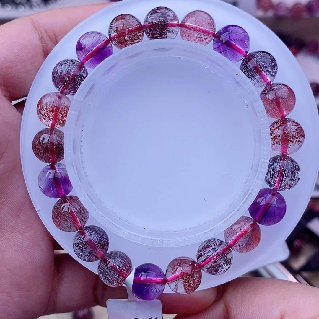 未镶嵌手链水晶黑加仑超七8m