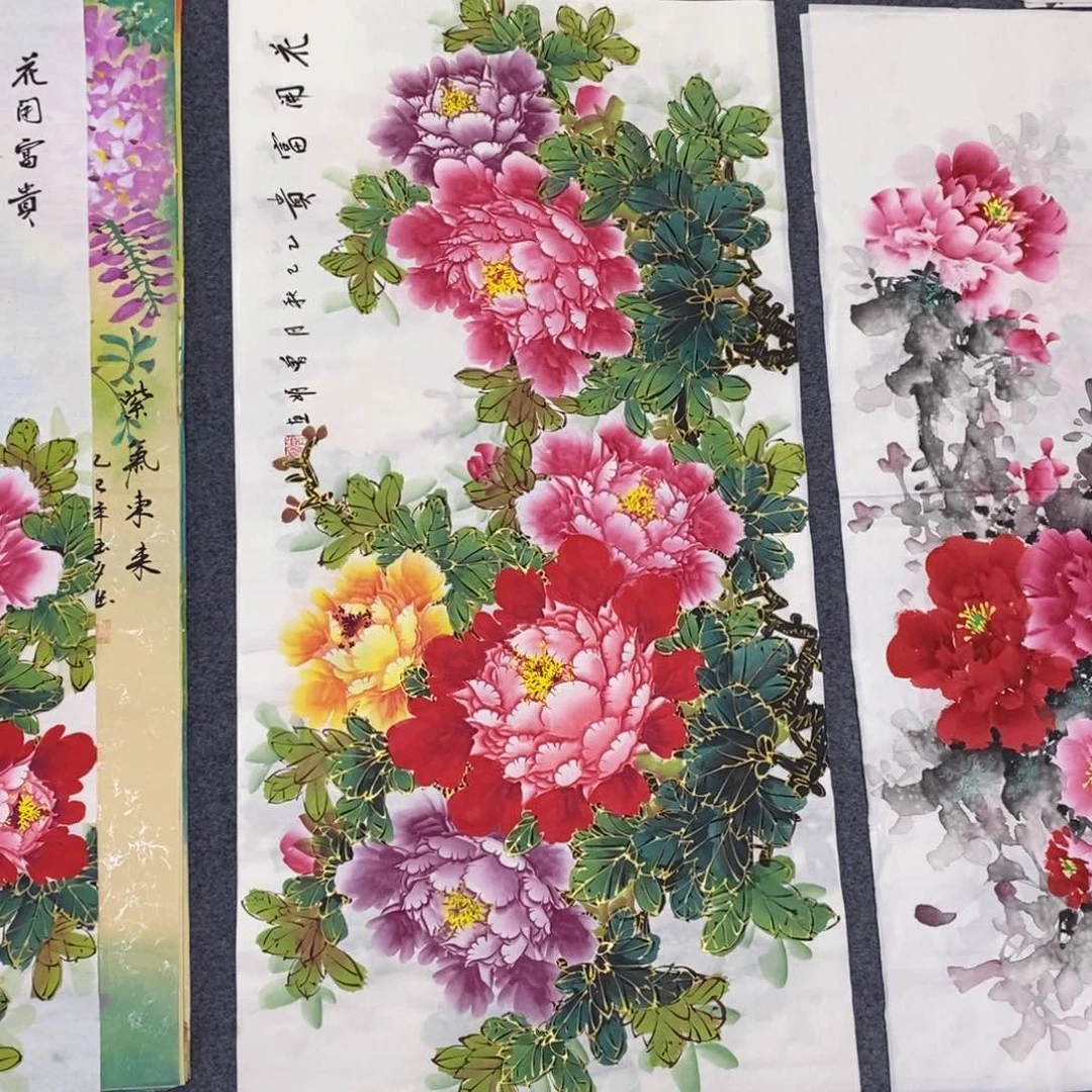 国画尺寸100✖️50三尺精品手绘画