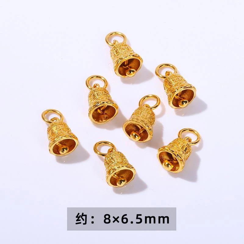 DIY饰品元素配件精工镀金小铃铛招财招好运