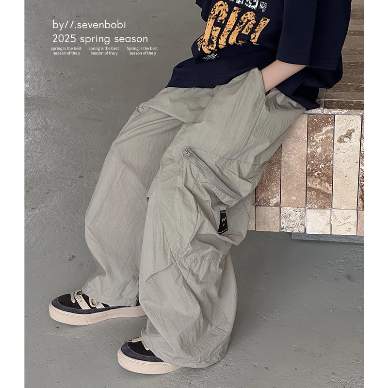 【现货】男童休闲裤薄款童装夏季中大童长裤新款儿童韩版防蚊裤子